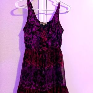 Purple cheetah print dress